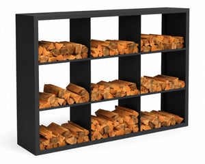 Stalen houtopslag