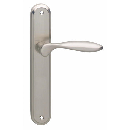 Poignée de porte Intersteel George sur bouclier aveugle nickel mat