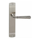 Poignée de porte Intersteel Helena sur bouclier aveugle nickel mat