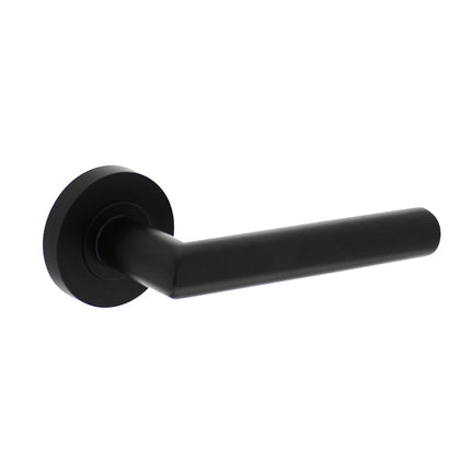 Poignée de porte Intersteel Bastian sur rosace ø52x10mm noire