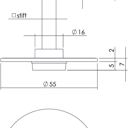 Intersteel Rozet toilet-/badkamersluiting rond plat zelfklevend 8 mm