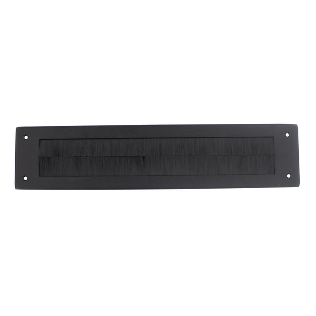 Boudin de porte rectangulaire Intersteel en acier inoxydable/noir mat