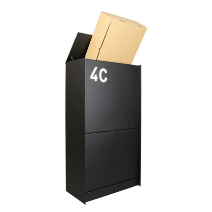 eSafe Dropbox Medium Pakketbrievenbus Achtertuiname - Zwart RAL 9005