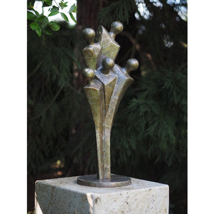 Bronzen beeld Abstracte familie  76 cm. 68x24x24cm