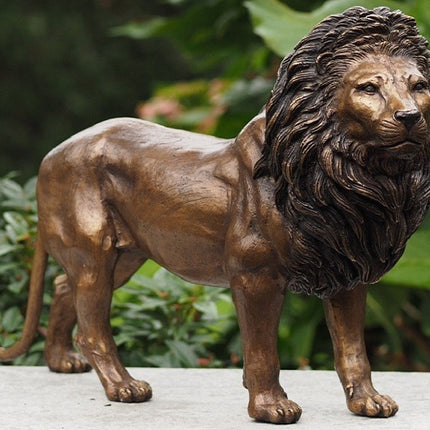 Bronzen beeld Leeuw 26x12x42cm