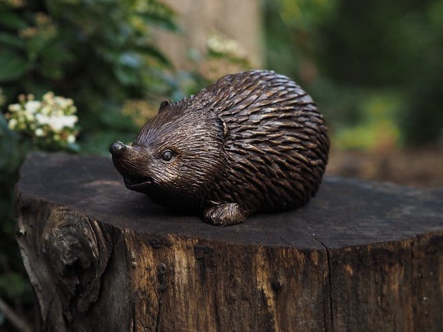 Bronzen beeld Egel 7x6x14cm