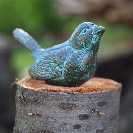Bronzen beeld Vogel 6x5x10cm