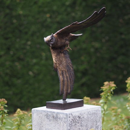 Bronzen beeld Uil 48x24x35cm