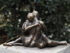 Bronzen beeld Modern verliefd koppel 20x35x15cm