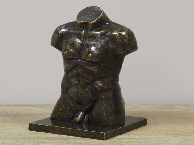 Bronzen beeld Kleine mannen torso 25x14x14cm