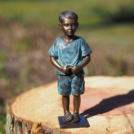 Bronzen beeld Jongentje 20x5x8cm