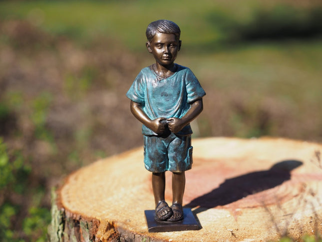 Bronzen beeld Jongentje 20x5x8cm