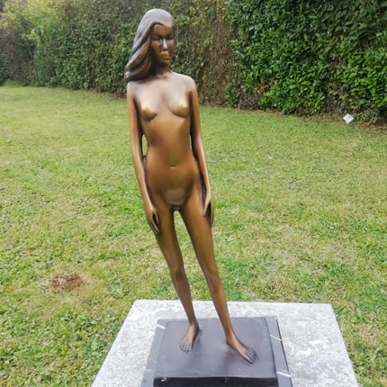 Bronzen beeld Staand 34x12x14cm