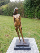 Bronzen beeld Staand 34x12x14cm
