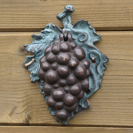 Bronzen beeld Druiventros deurkloper 15x3x12cm
