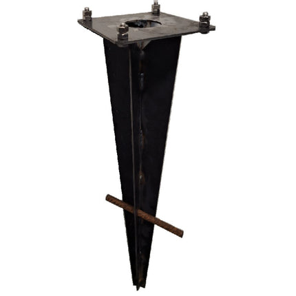 GARDD Stopcontact paaltje cortenstaal met grondanker 8x5x35cm (DxBxH)