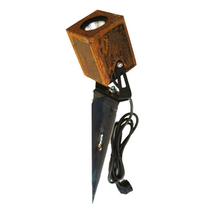 Spot de sol GARDD en acier corten 8,5 x 8,5 x 11,5 cm (P x l x H)