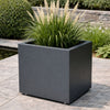 GARDRA Polyester plantenbak met wielen 60x60x60 cm - Zwartgrijs (RAL 7021)