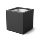 Jardinière en polyester GARDRA 60x60x60 cm - Noir-gris (RAL 7021)