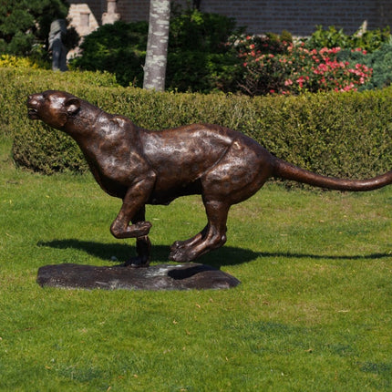 Bronzen beeld Lopende cheetah 91x45x190cm 52kg