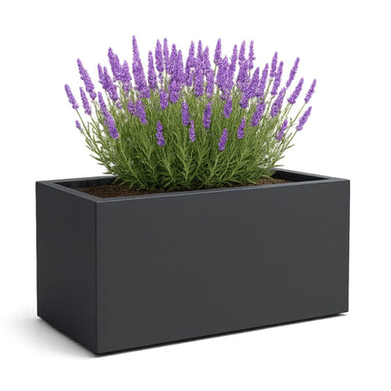 Polyester plantenbak 120x50x60 cm - Zwartgrijs (RAL 7021)