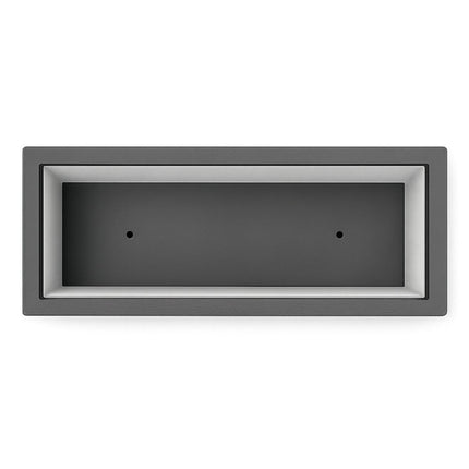 GARDRA Polyester plantenbak 90x25x80 cm - Zwartgrijs (RAL 7021)