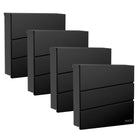 Practo Garden Brievenbussen Dijon Mat Zwart | Set van 4 stuks