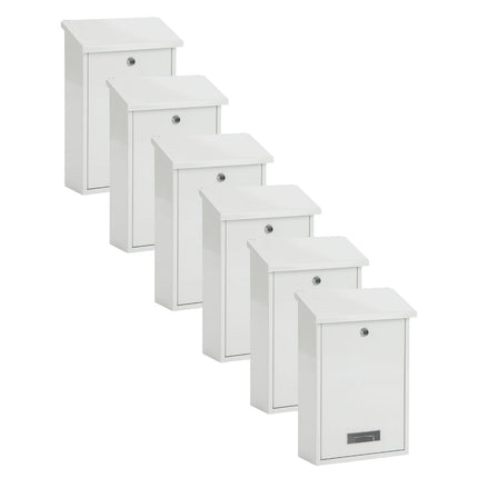 Practo Garden Brievenbussen Dublin Wit  | Set van 6 stuks