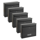 Practo Garden Brievenbussen Oxford Mat Zwart | Set van 5 stuks
