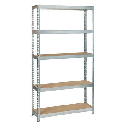 Practo Metalen opbergrek 180x100x30 cm – 5 legborden – Galva