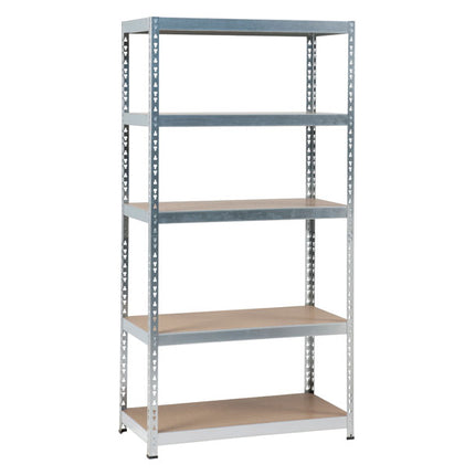 Practo Metalen opbergrek 180x91x45 cm – 5 legborden – Galva