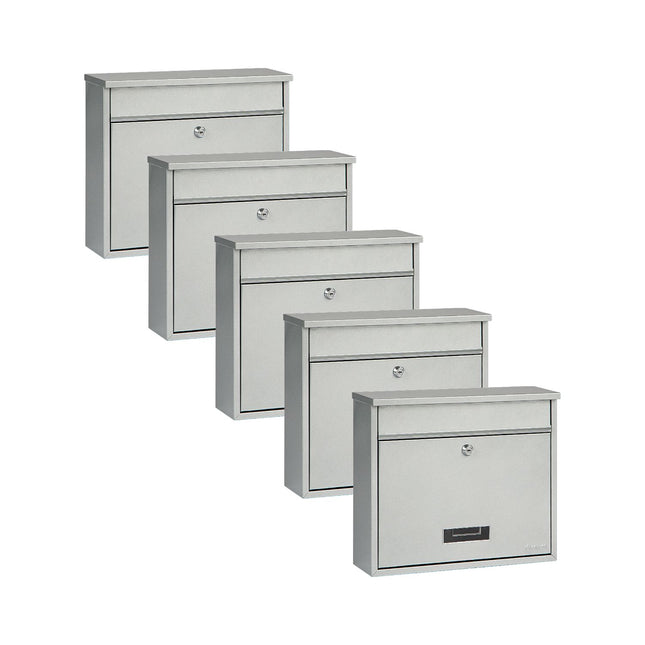 Practo Garden Brievenbussen Oxford zilvergrijs  | Set van 5 stuks