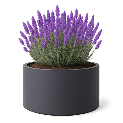 Polyester plantenbak Ø 120x60 cm - Zwartgrijs (RAL 7021) 