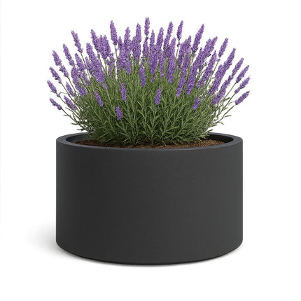 Polyester plantenbak Ø 100x60 cm - Zwartgrijs (RAL 7021)