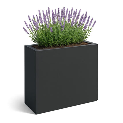 Polyester plantenbak 110x40x110 cm - Zwartgrijs (RAL 7010)