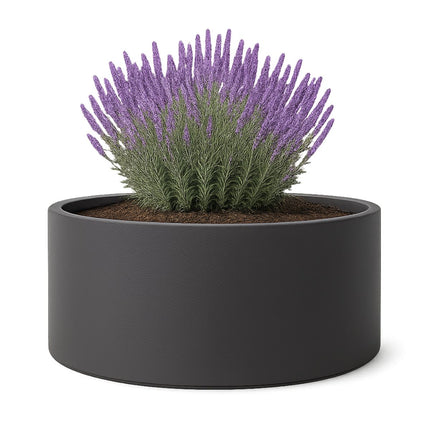 Polyester plantenbak Ø 150x60 cm - Zwartgrijs (RAL 7021)