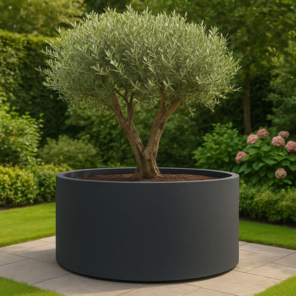 Polyester plantenbak Ø 150x60 cm - Zwartgrijs (RAL 7021)