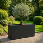Jardinière en polyester GARDRA 150x25x80 cm - Noir-gris (RAL 7021)