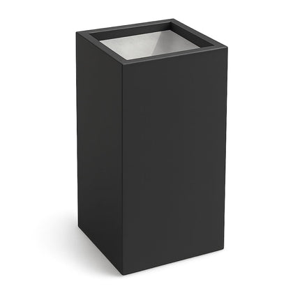 Polyester plantenbak 50x50x120 cm - Zwartgrijs (RAL 7021)