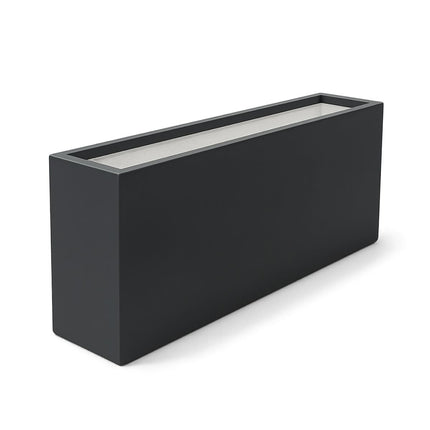 Jardinière en polyester GARDRA 150x25x80 cm - Noir-gris (RAL 7021)