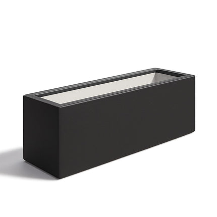 Polyester plantenbak 120x25x35 cm - Gitzwart (RAL 9005)