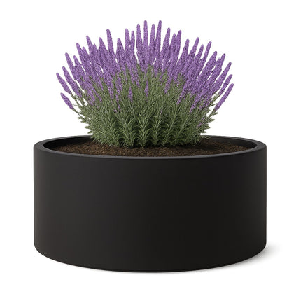 Polyester plantenbak Ø 150x60 cm - Gitzwart (RAL 9005)