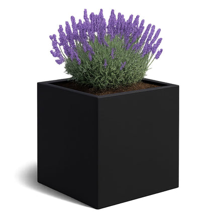 Polyester plantenbak 120x120x120 cm - Gitzwart (RAL 9005)