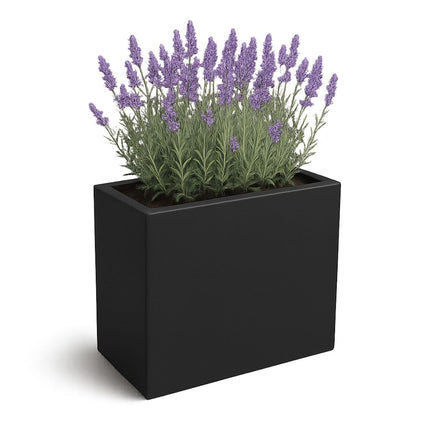 Polyester plantenbak 45x30x50 cm - Gitzwart (RAL 9005)