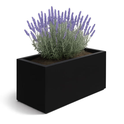 Polyester plantenbak 100x40x40 cm - Gitzwart (RAL 9005)