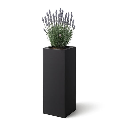 Polyester plantenbak 40x40x120 cm - Gitzwart (RAL 9005)