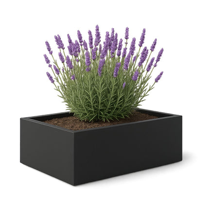 Polyester plantenbak 180x88x32 cm - Gitzwart (RAL 9005)