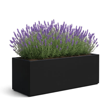 Polyester plantenbak 180x60x70 cm - Gitzwart (RAL 9005)