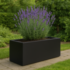 Polyester plantenbak 120x40x40 cm - Gitzwart (RAL 9005)