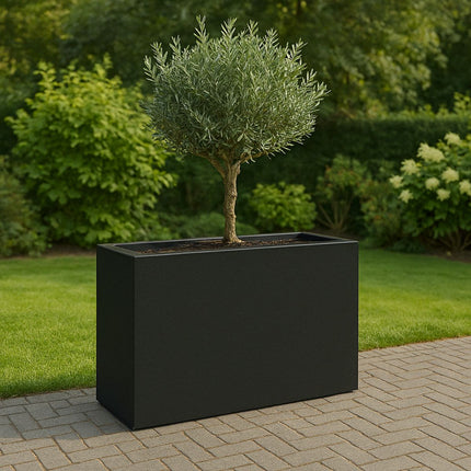 Polyester plantenbak 90x40x90 cm - Gitzwart (RAL 9005)